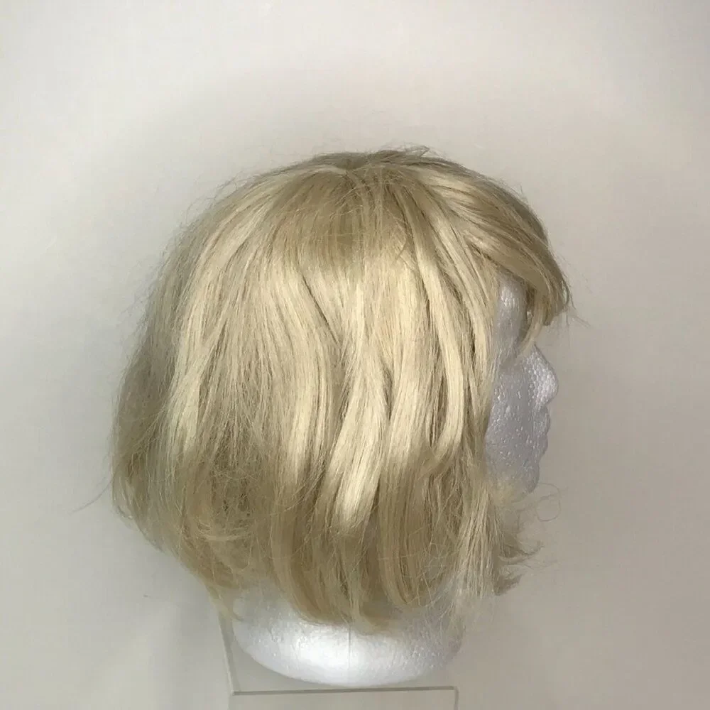 Wig Platinum Medium Blonde Bob Theater Halloween Costume Cosplay Glam Hollywood